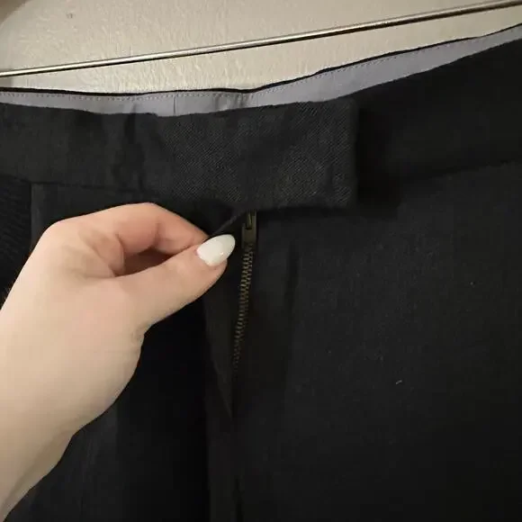 Stella McCartney Black Linen Straight Leg Trousers Size 36 - Picture 6 of 9